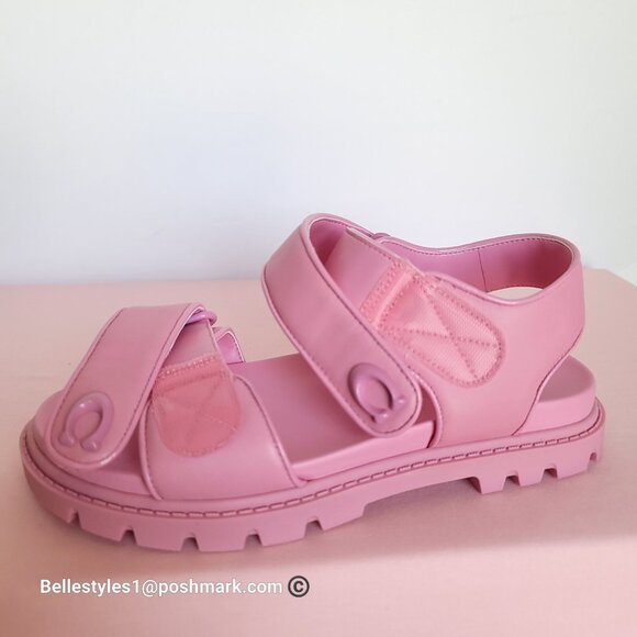 COACH Brynn Double Strap Smooth Leather Sandal- Vivid Pink Color. Women’s 6.5B⭐ - Picture 14 of 16